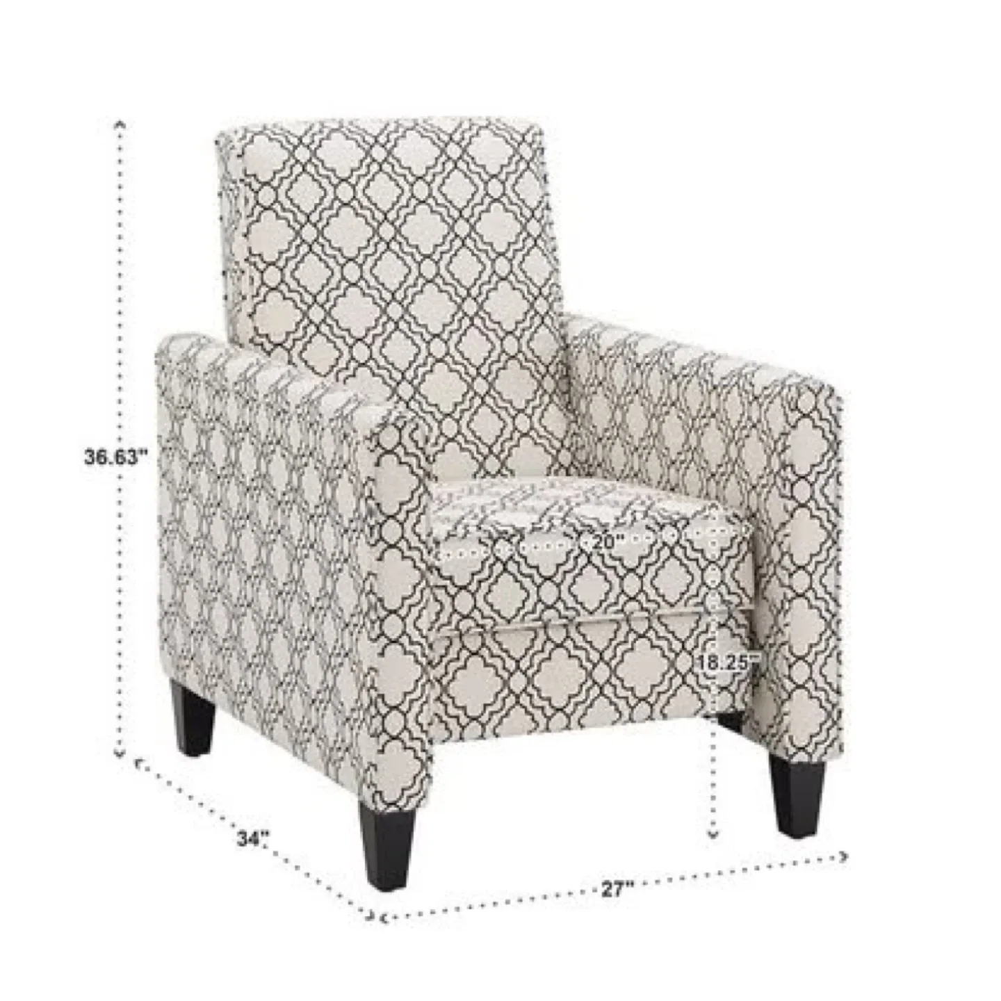 Reclining Accent Chair - Patterned Fabric image indicator(2)
