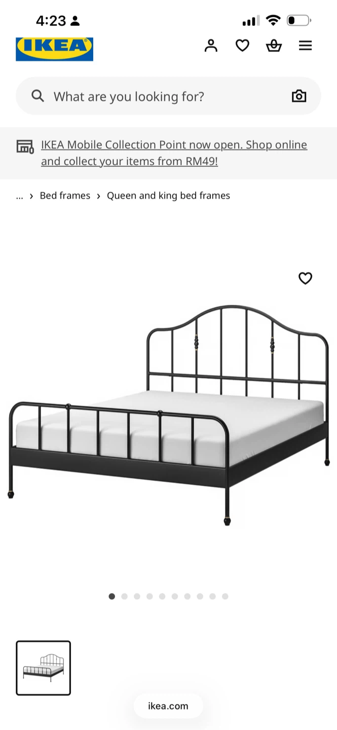 IKEA SAGSTUA Bed Frame - Black - photo 2