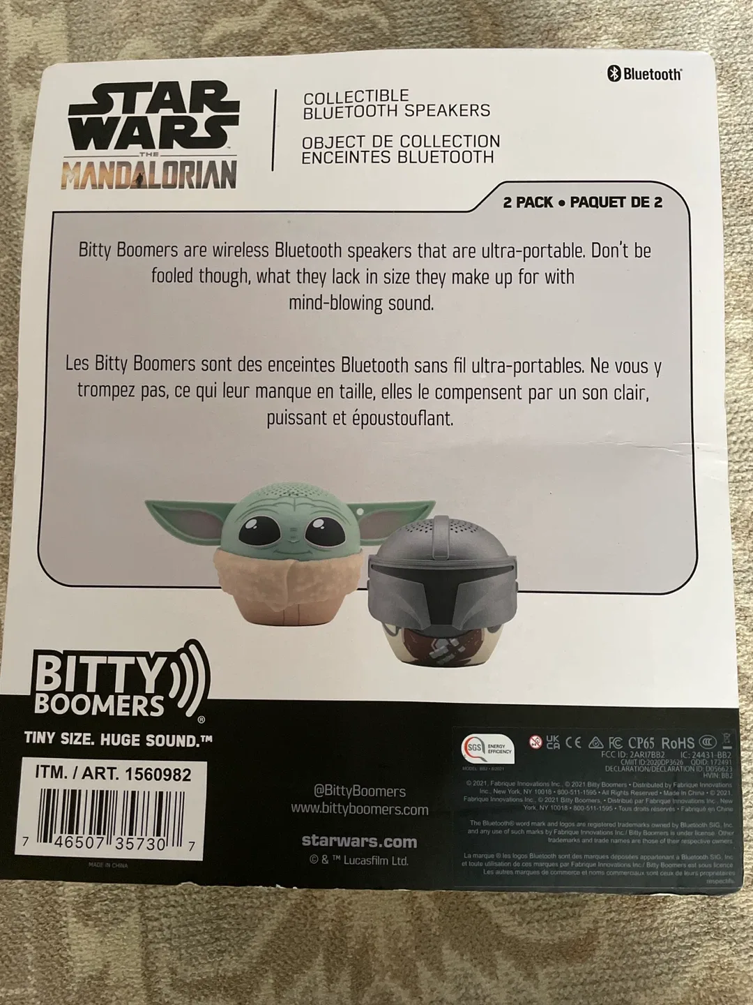 Star Wars Mandalorian Bitty Boomers 2-Pack image indicator(2)