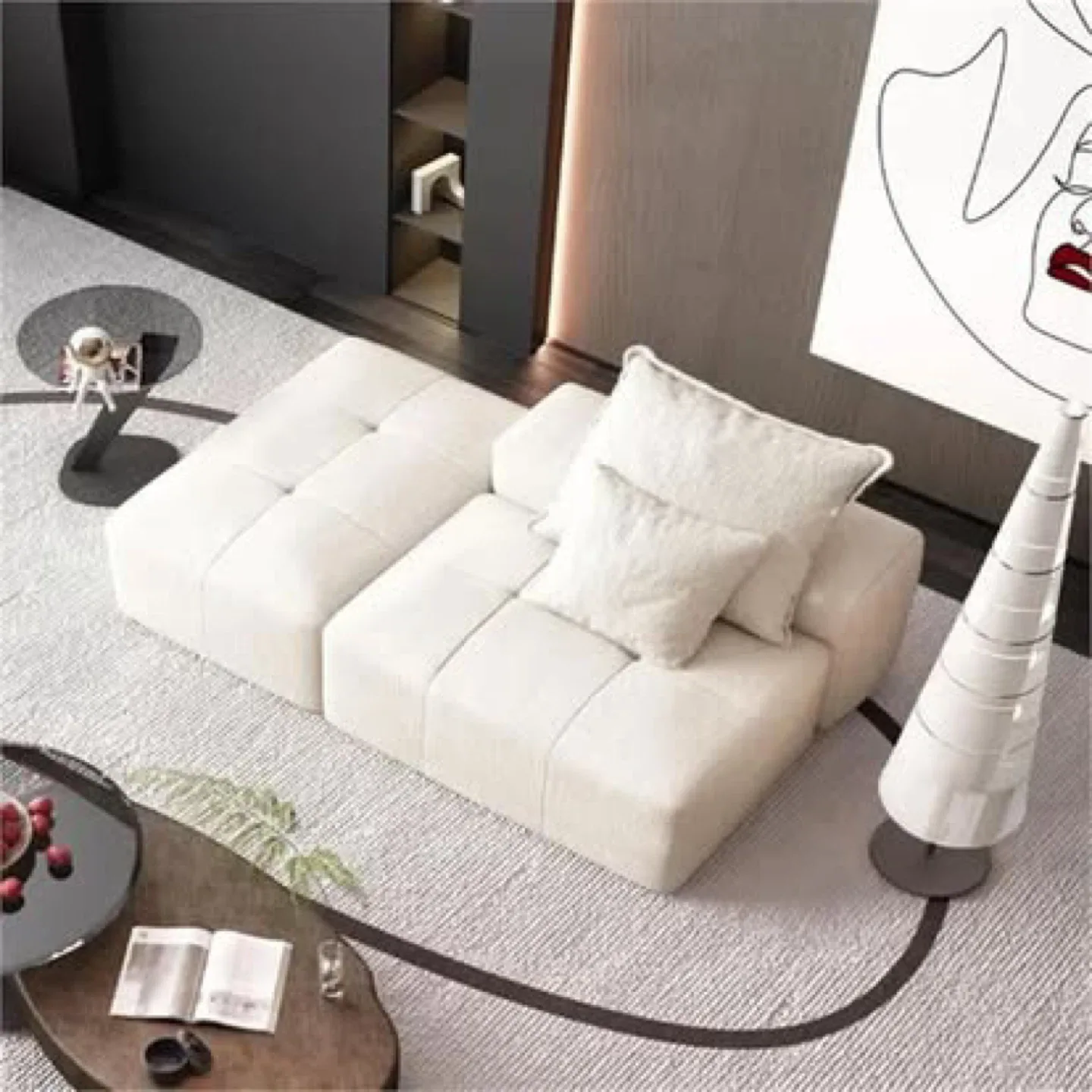White Modular Sectional Sofa image indicator(2)
