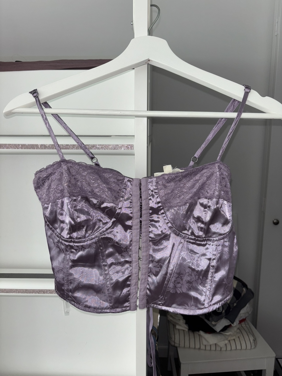 L.A. Hearts Purple Corset Top - Size Small