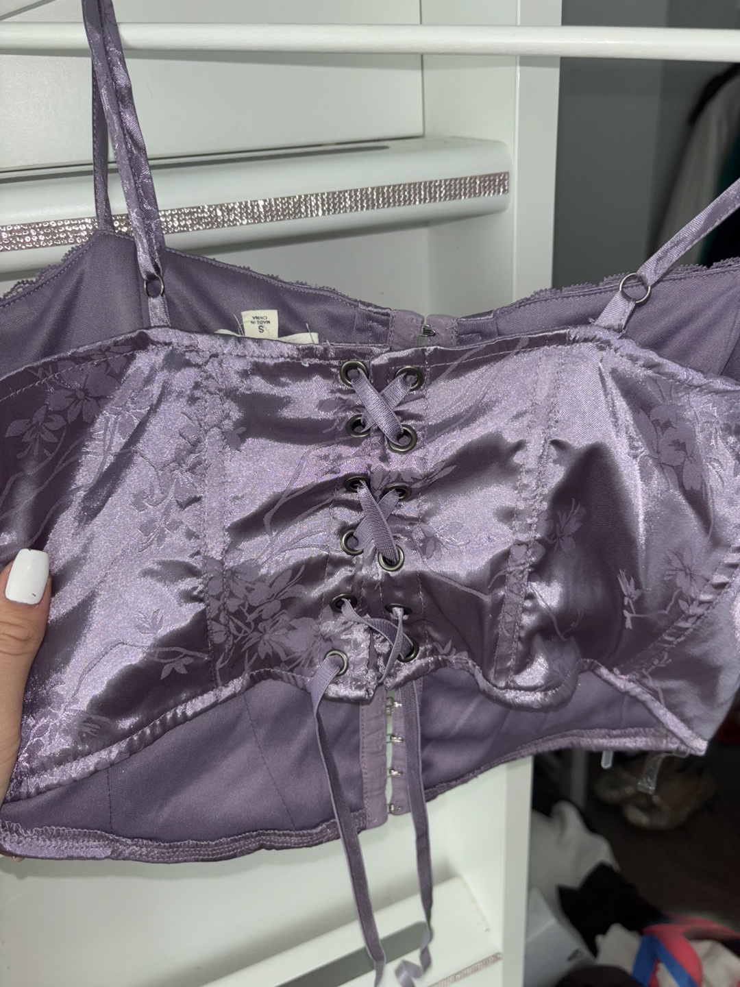 L.A. Hearts Purple Corset Top - Size Small - photo 3