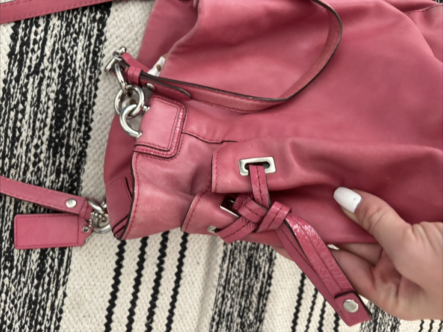 Coach Pink Leather Tote Bag - photo 3