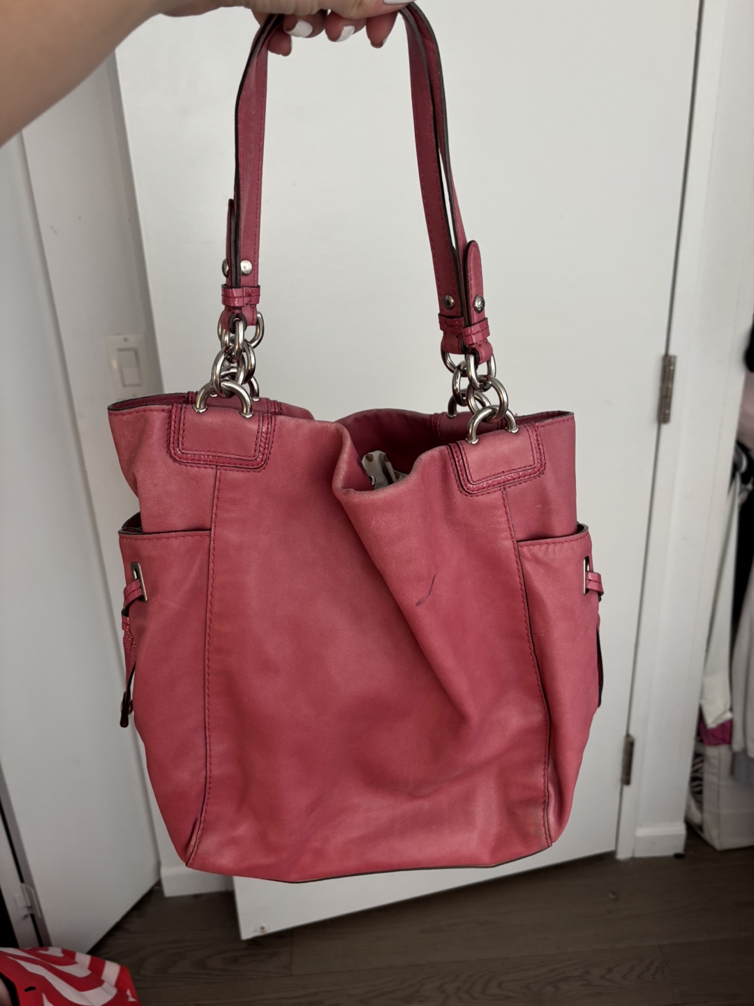 Coach Pink Leather Tote Bag - photo 4