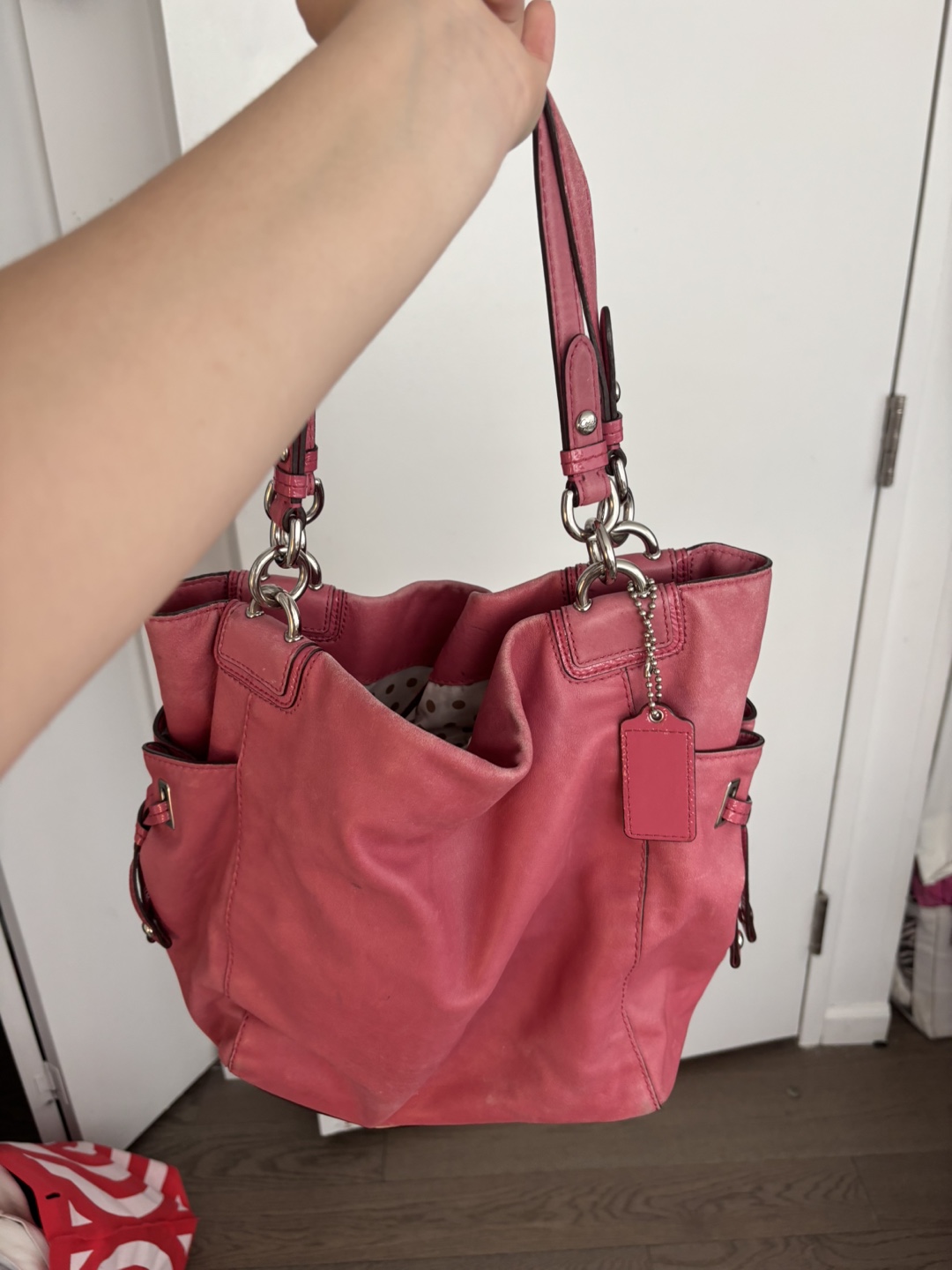 Coach Pink Leather Tote Bag - photo 5
