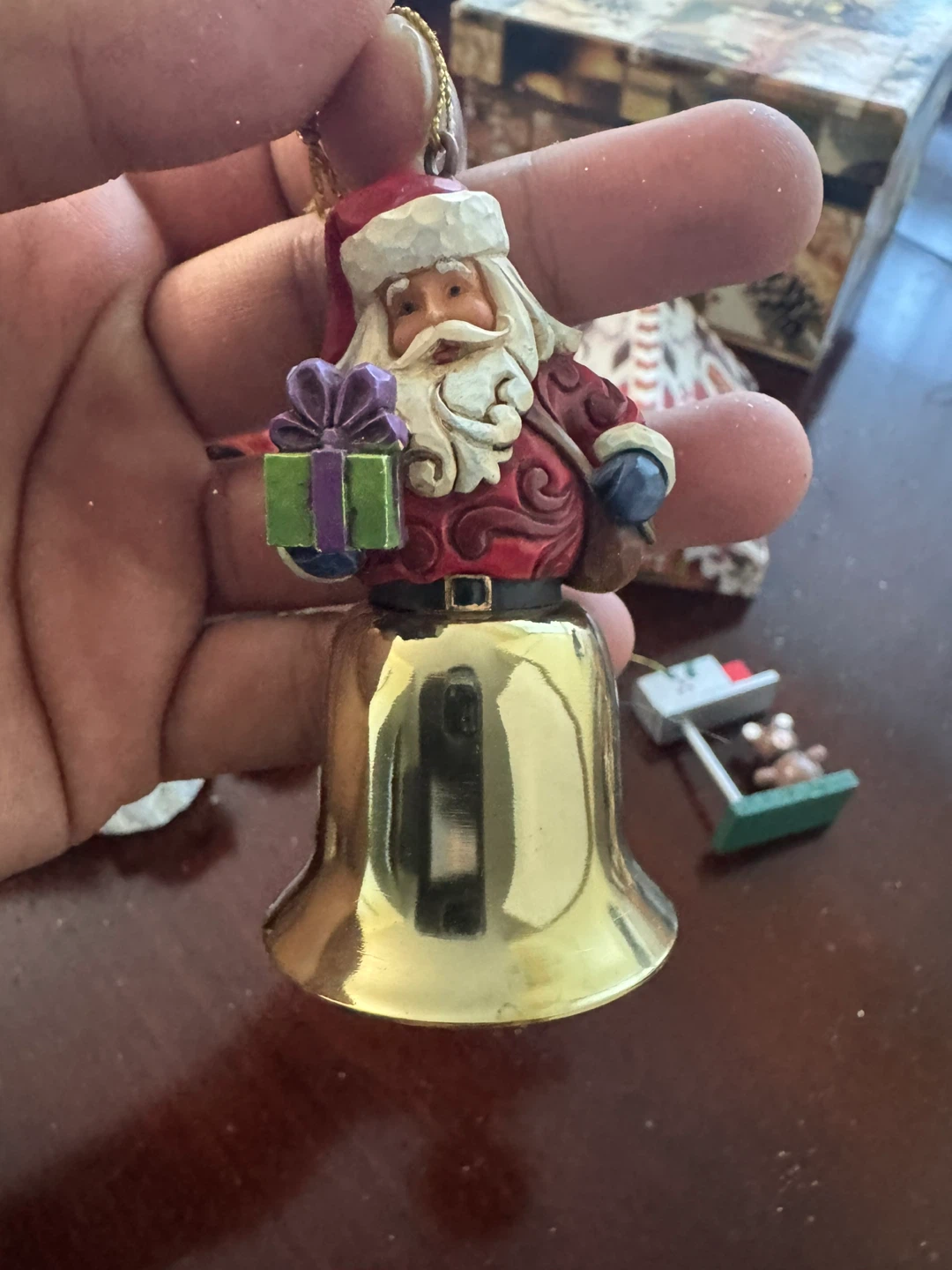 Santa Bell Christmas Ornament