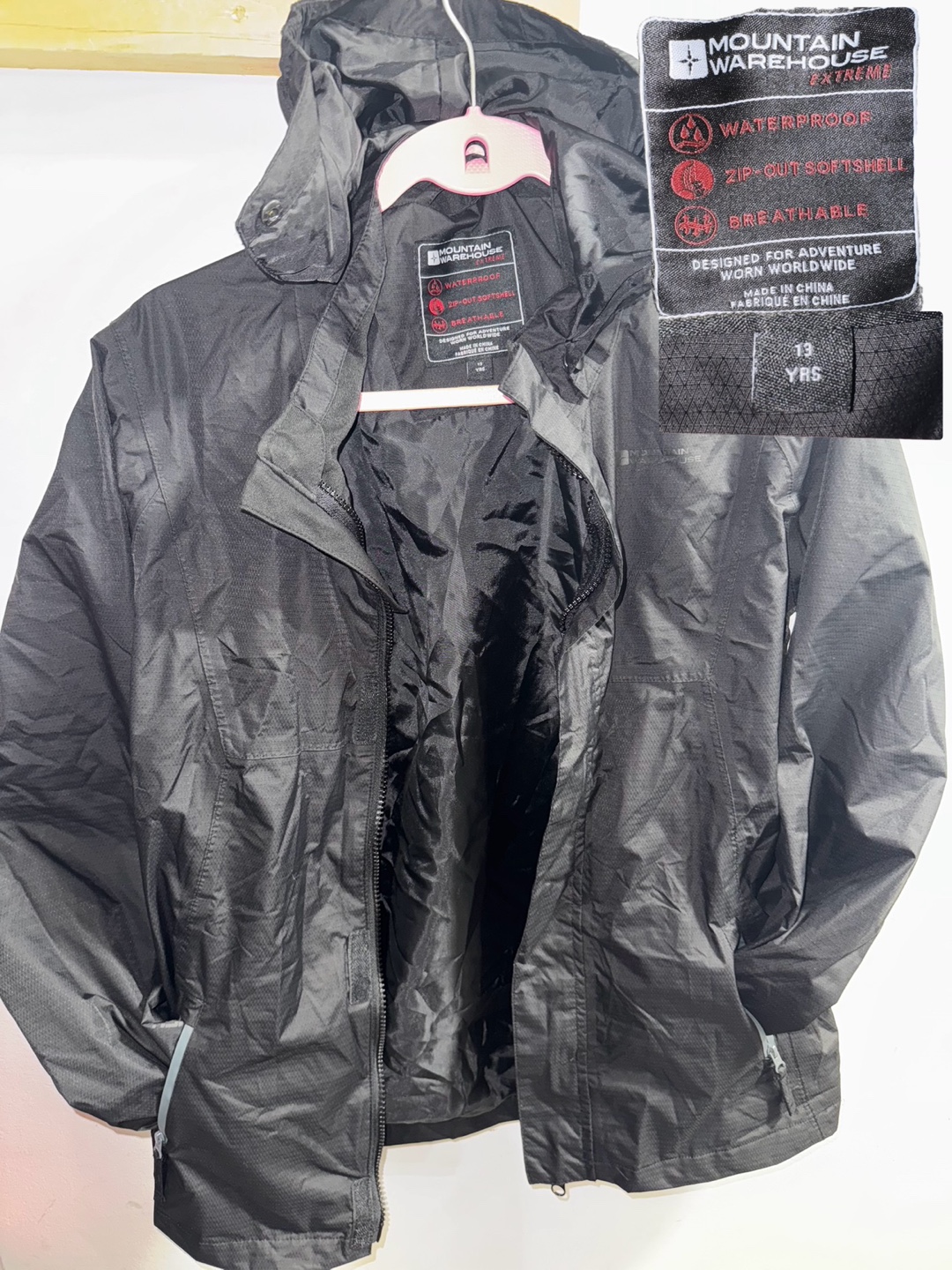 Mountain Warehouse Extreme Kids' Waterproof Jacket - Size 13