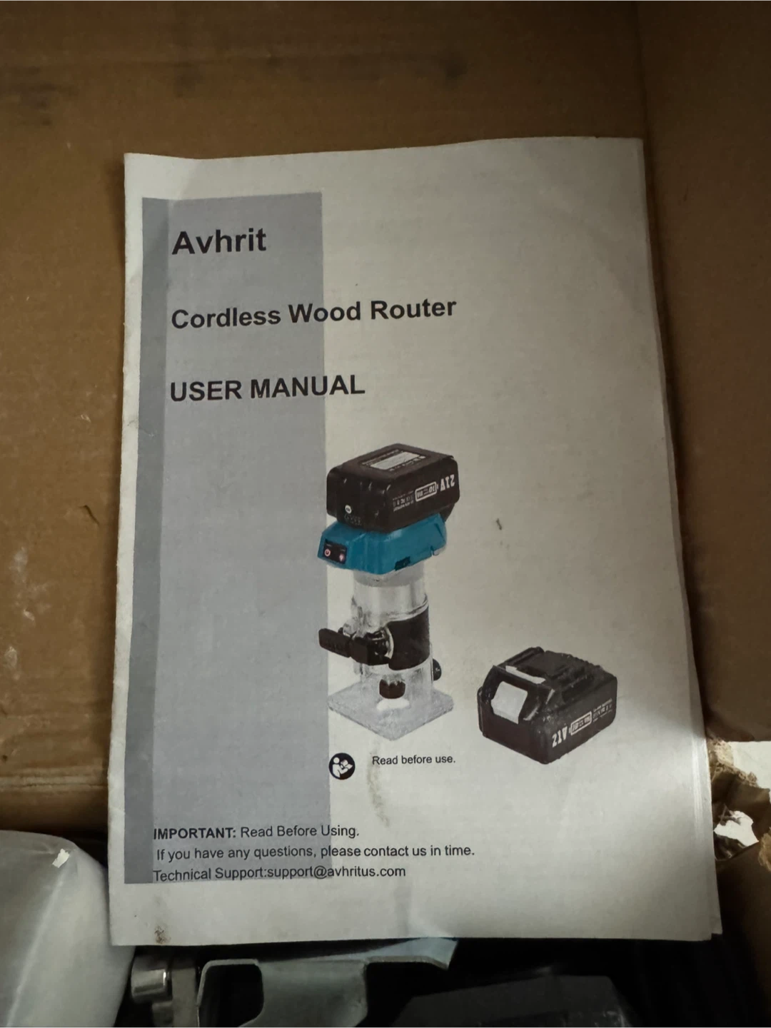 Avhrit Cordless Wood Router with Accessories - photo 2