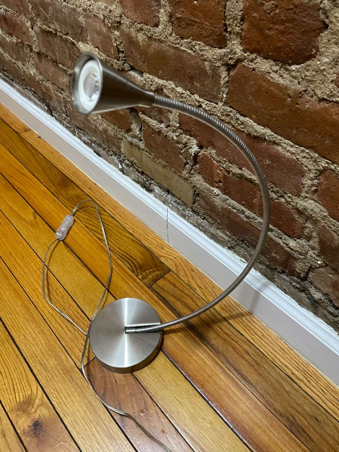 Silver Gooseneck Desk Lamp
