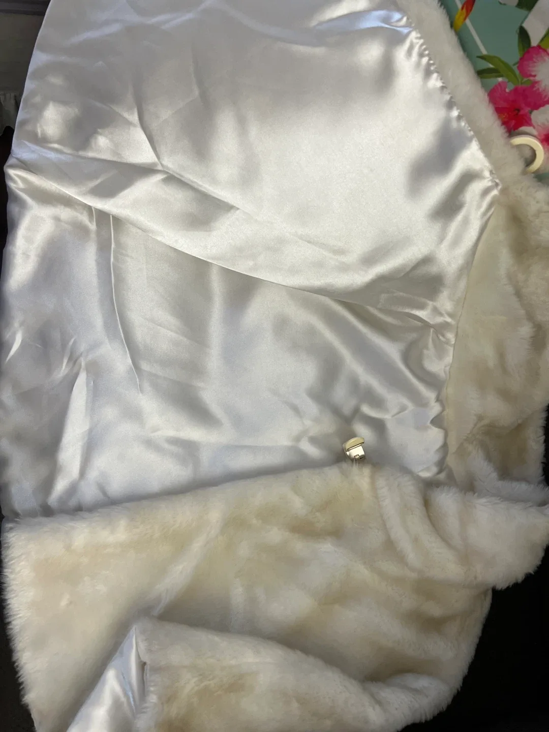 White Faux Fur  Cape image indicator(2)