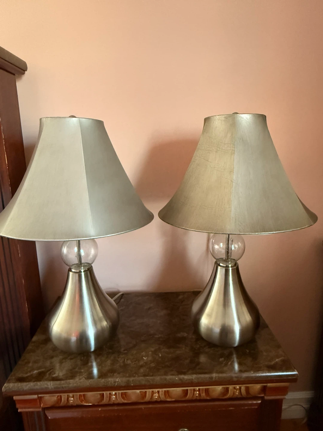Silver Table Lamps - Set of 2