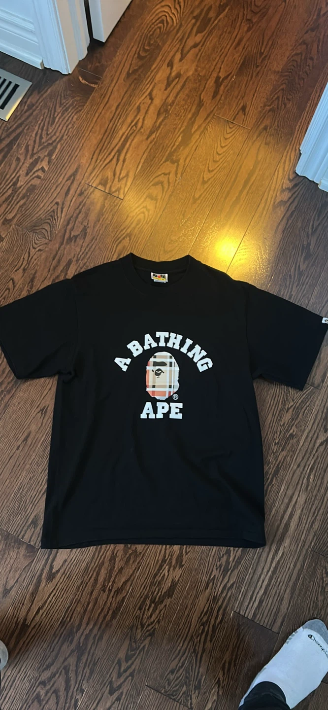 Bathing Ape BAPE Black T-Shirt Size S