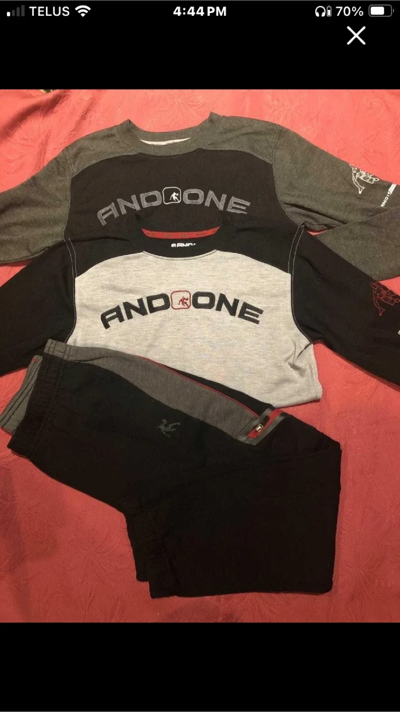 AND1 Tracksuit - 2 Long Sleeve Shirts & Pants thumbnail