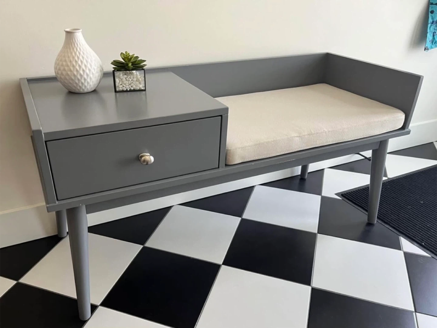 Solid wood entryway bench - photo 2