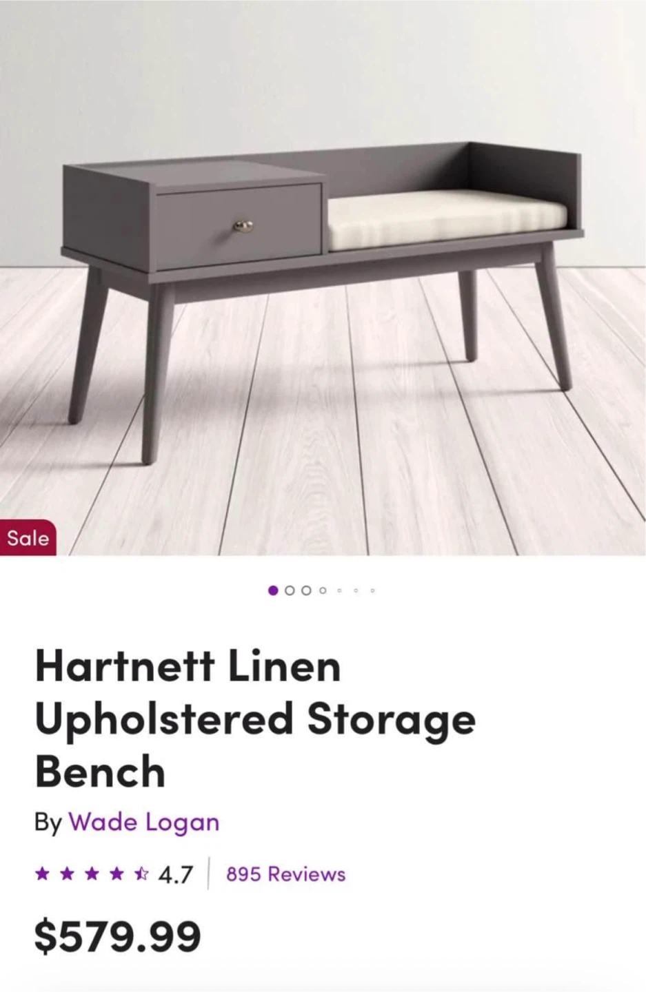 Solid wood entryway bench - photo 3
