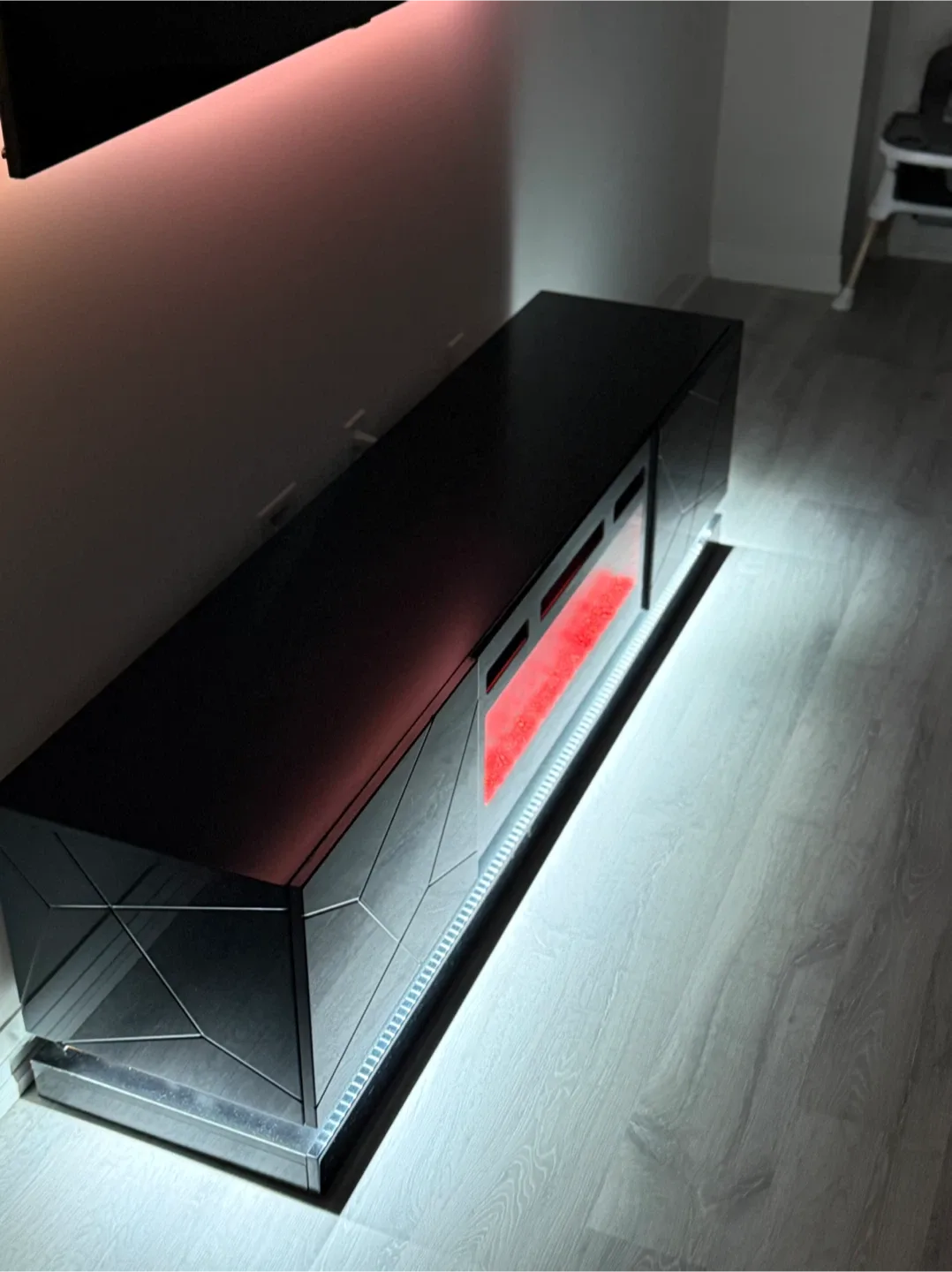 Black Electric Fireplace TV Stand image indicator(4)