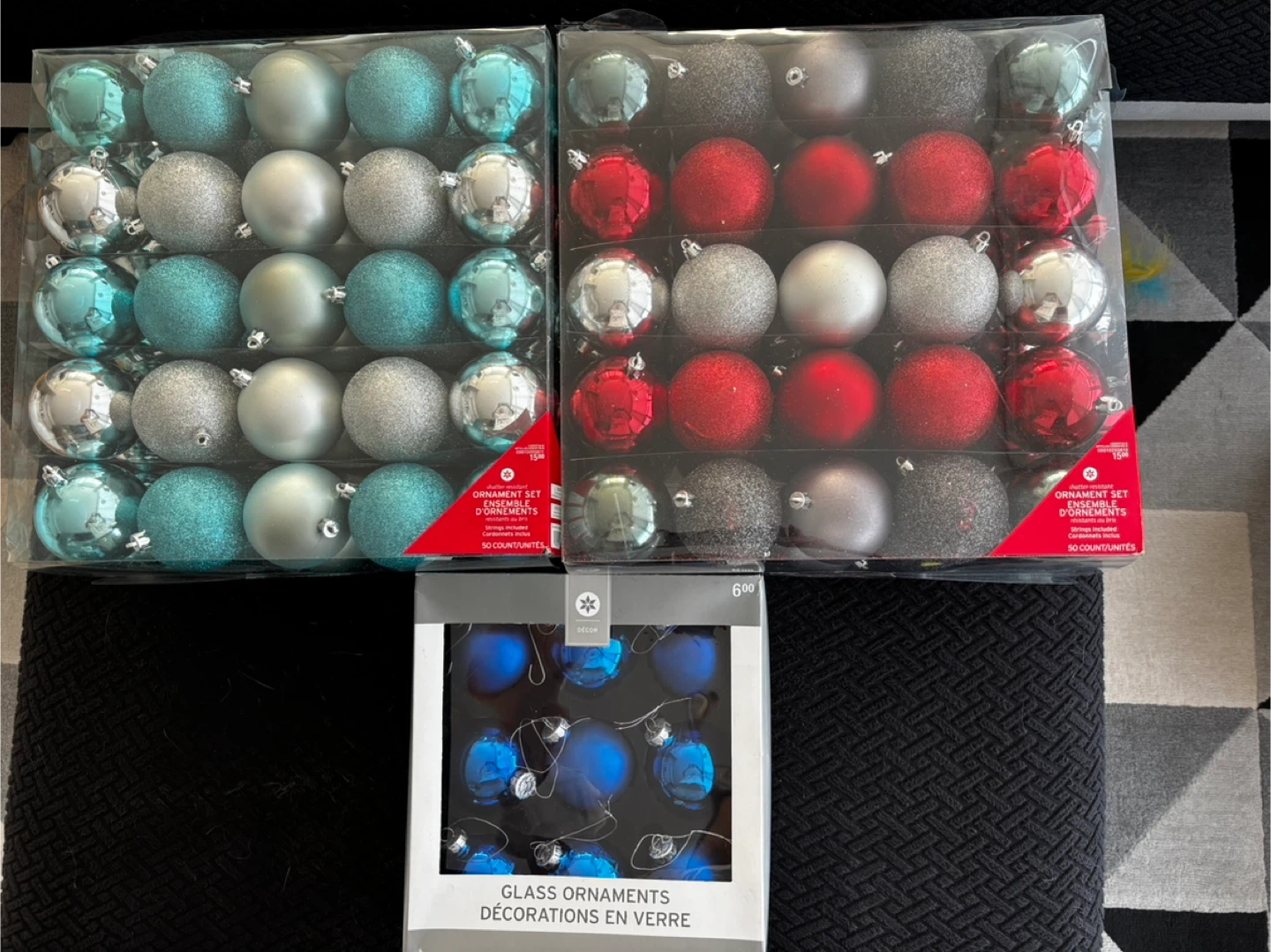 Christmas Tree Ornament Balls 3 Packs NEW 109 Balls