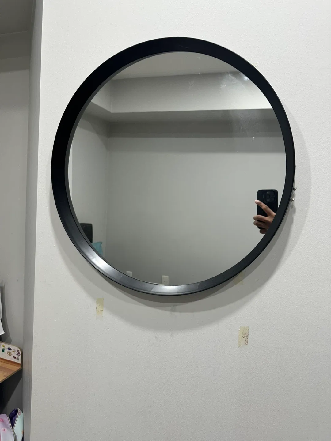 Round Black Framed Mirror image indicator(2)