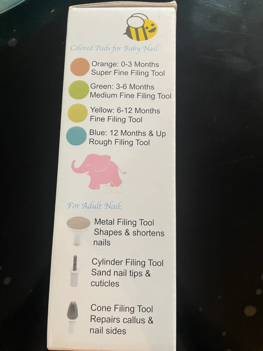 Adult and Baby Electric Nail File Trimmer Set image indicator(7)