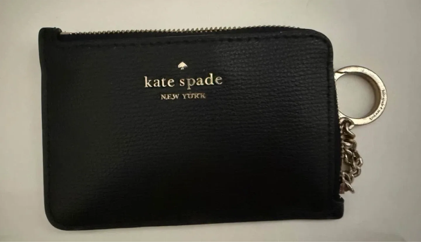 Kate Spade Black Leather Card Holder image indicator(2)