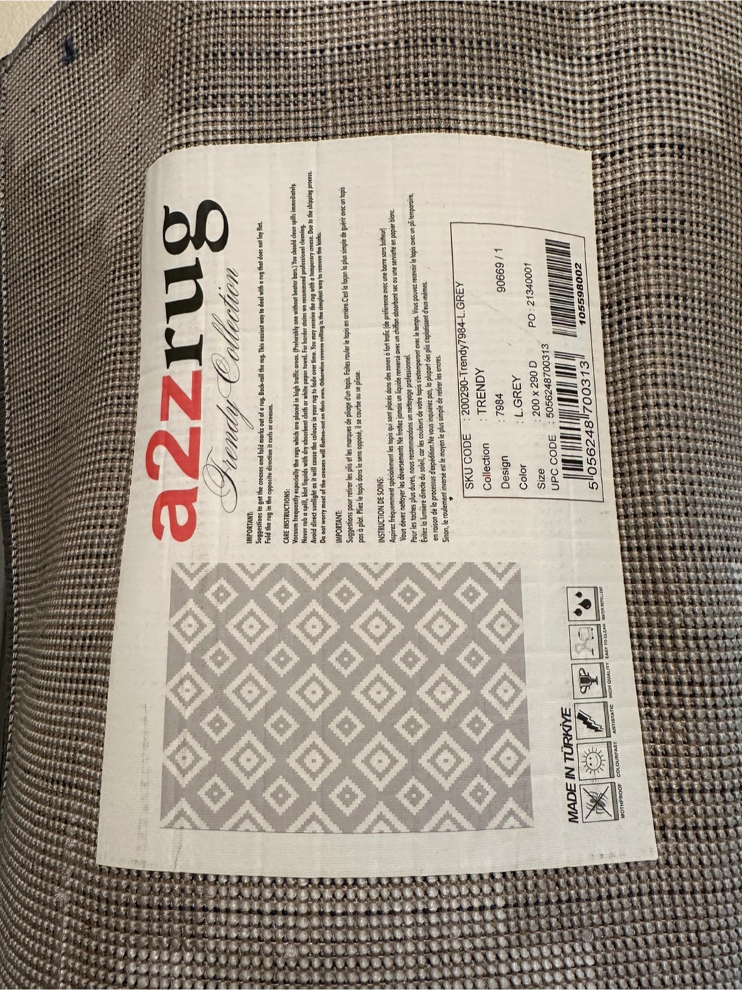 A2Z Rug Trendy Collection Grey 200x290cm - photo 2