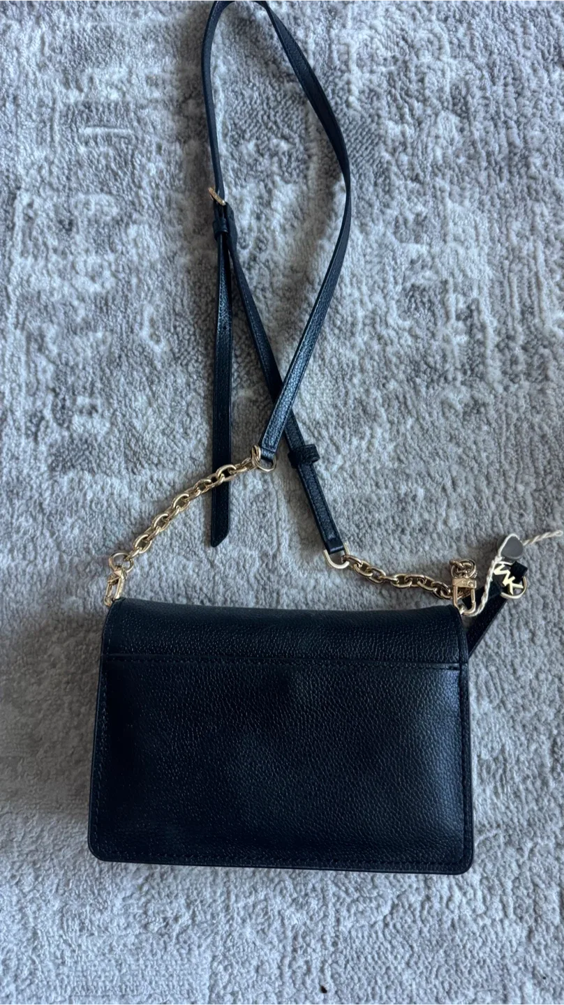 Michael Kors Black Leather Crossbody Bag image indicator(2)