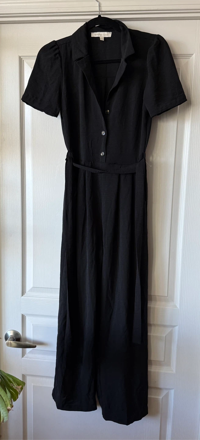 Monteau Los Angeles Black Jumpsuit Size S