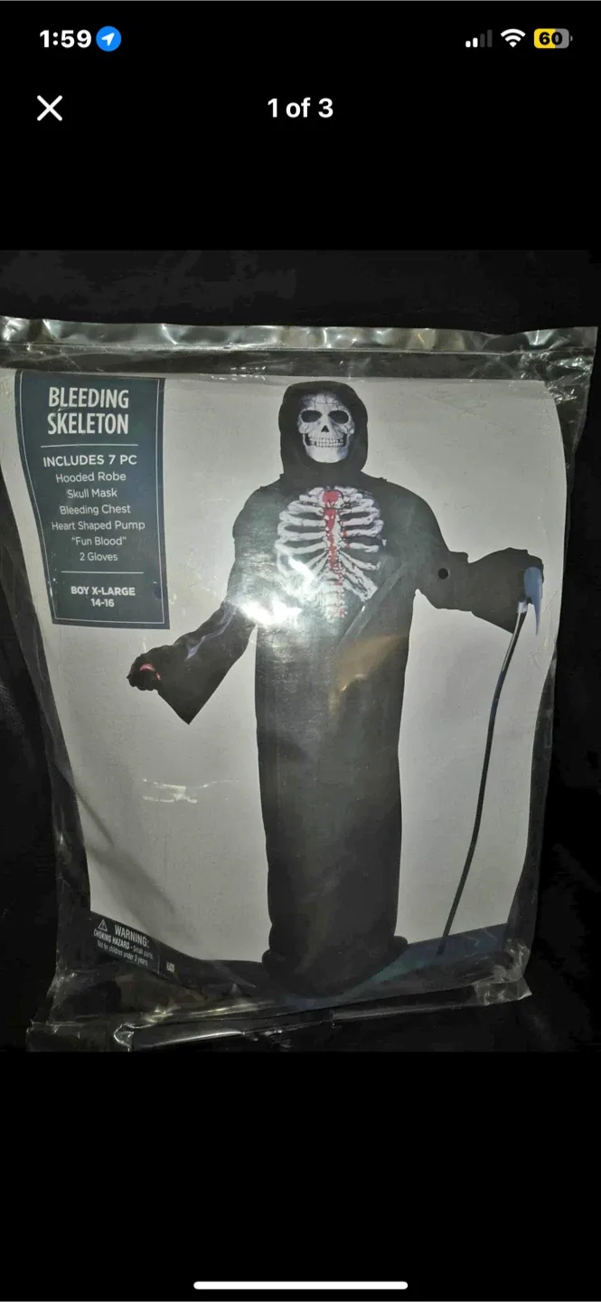 Bleeding Skeleton Costume - Boy X-Large (14-16) image indicator(2)