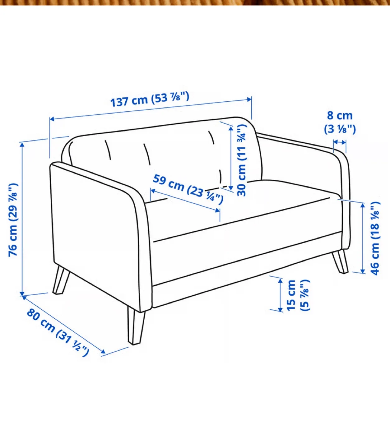 IKEA LINANÄS Loveseat - Vissle beige image indicator(4)