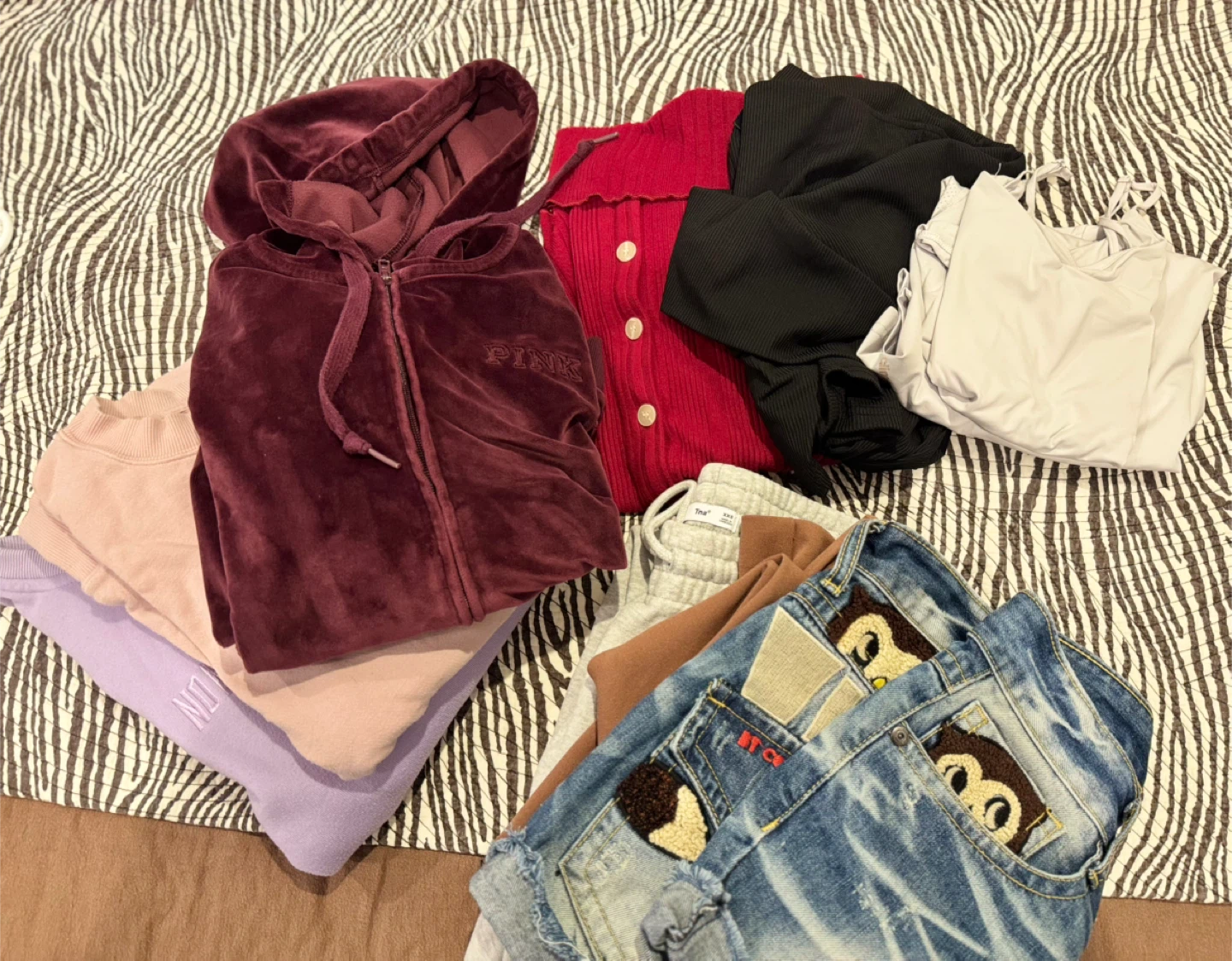 Clothing Bundle - PINK Velvet Hoodie & More!