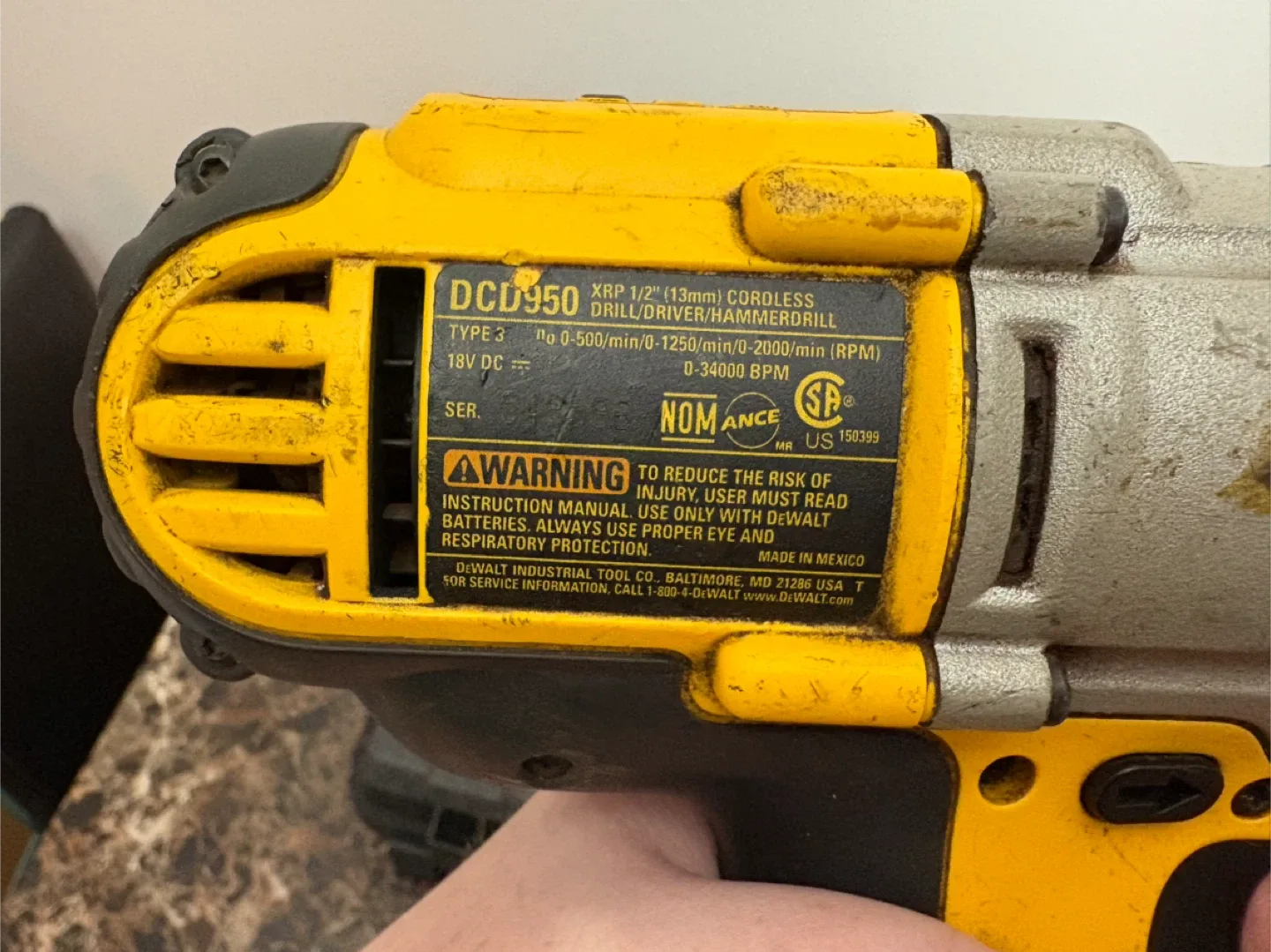 DeWalt 1/2" Cordless Hammer Drill with Charger & Case image indicator(3)