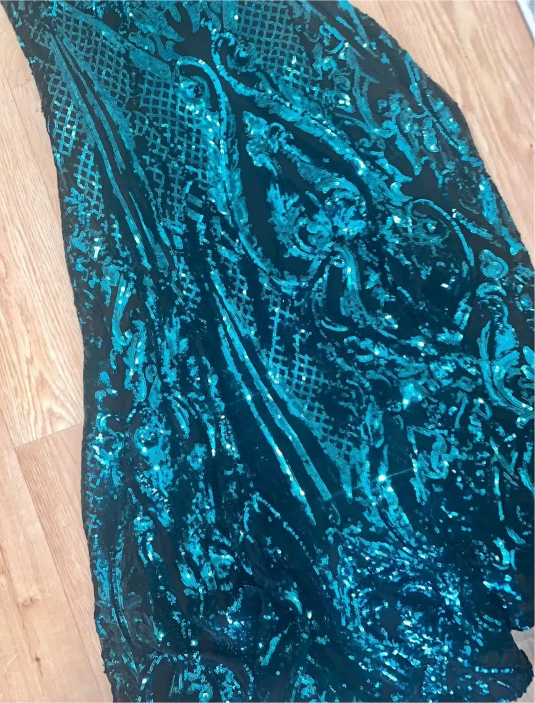 Sequin Embellished Strapless Formal Gown image indicator(5)