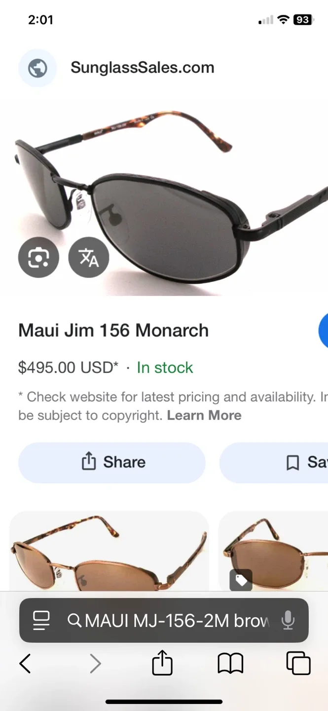 Maui Jim MJ-156-2M Monarch Sunglasses image indicator(2)