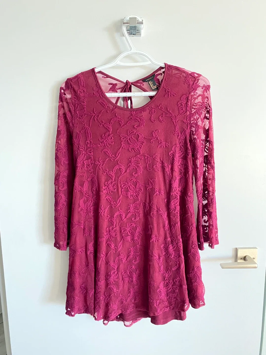 Forever 21 Burgundy Lace Dress thumbnail