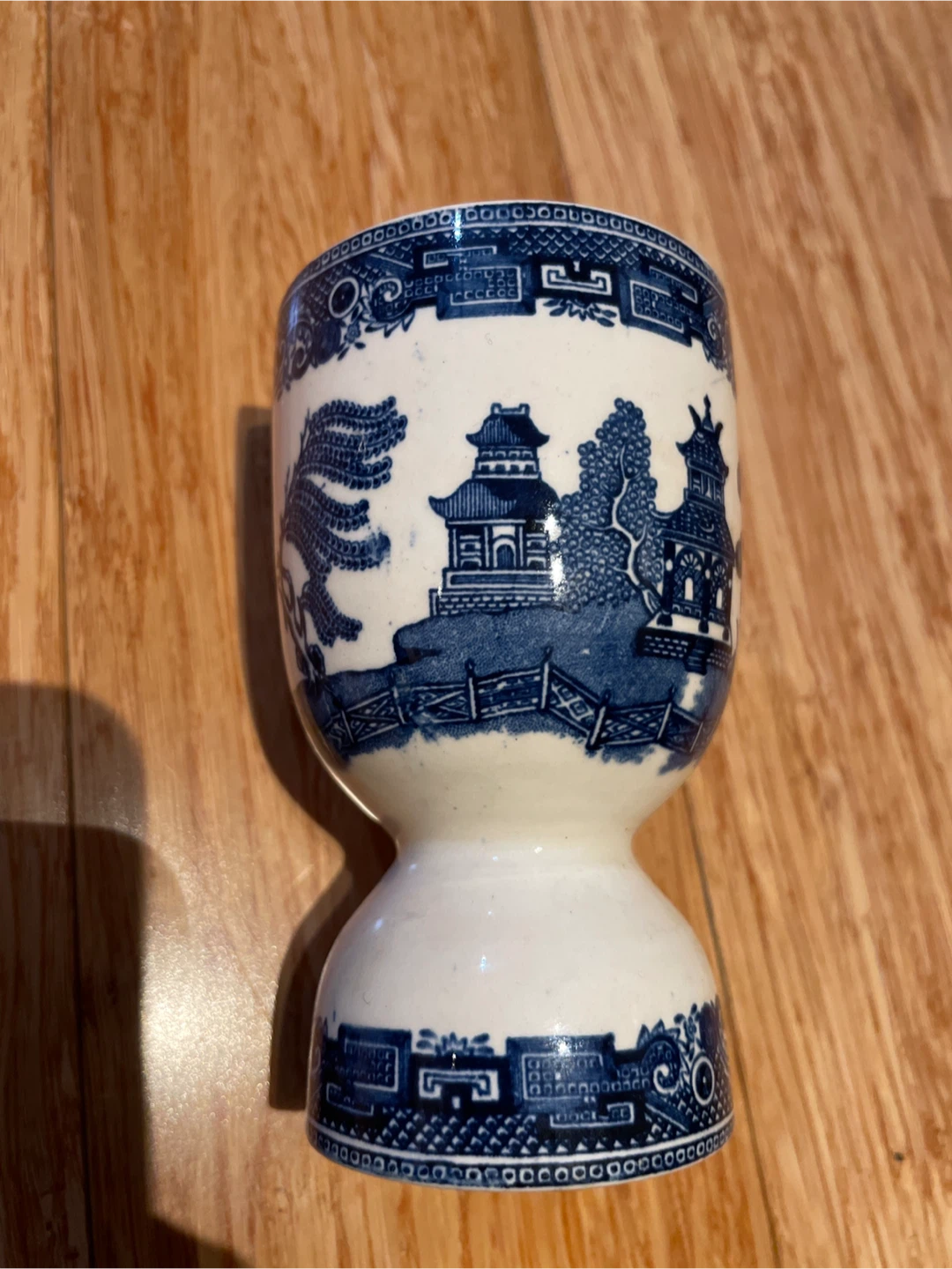 Vintage Blue Willow Egg Cup