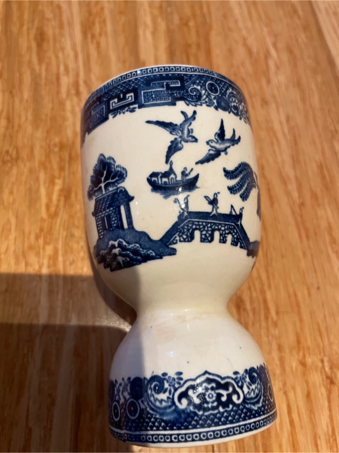 Vintage Blue Willow Egg Cup - photo 3