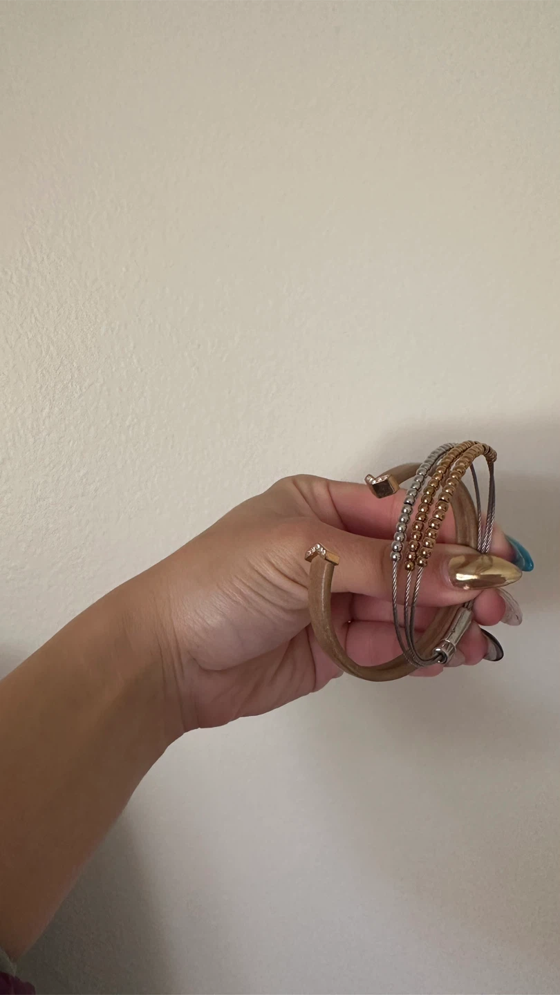 Fossil Bangle Bracelet - Rose Gold and Silver - photo 3
