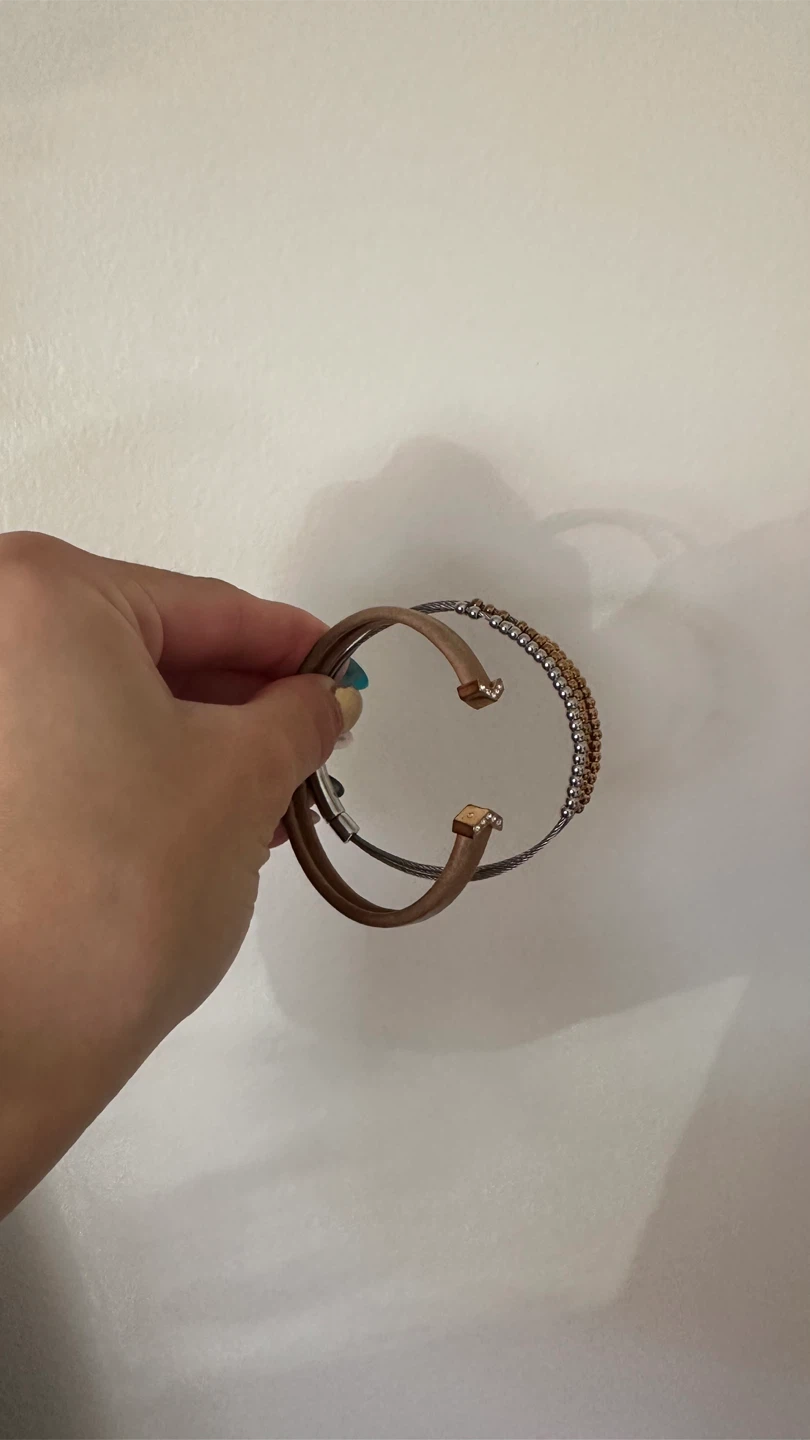Fossil Bangle Bracelet - Rose Gold and Silver - photo 2
