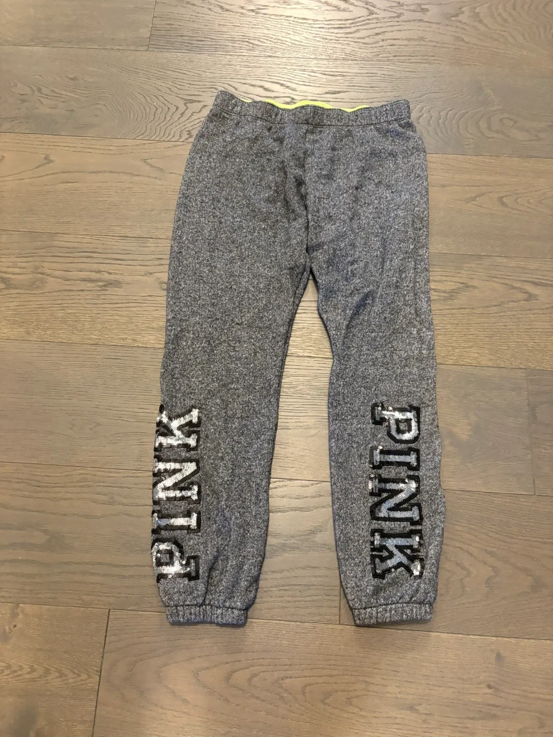 Pink by Victoria’s Secret ladies gray joggers SM NWT image indicator(5)