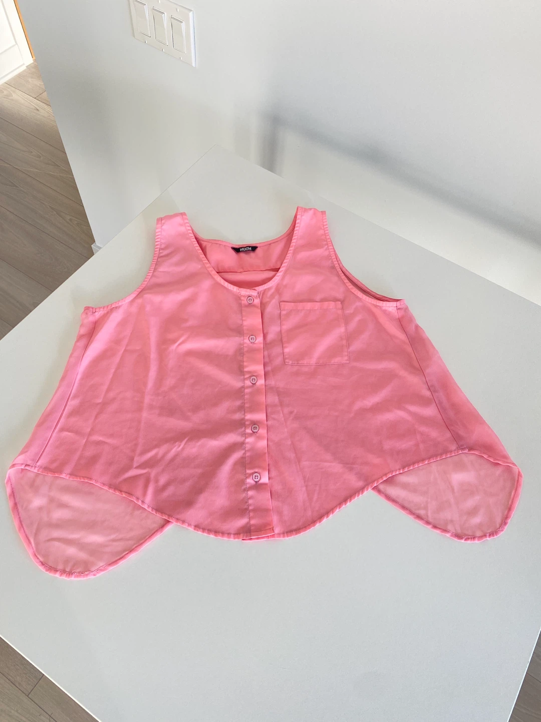 Cute Pink Asymmetrical Top