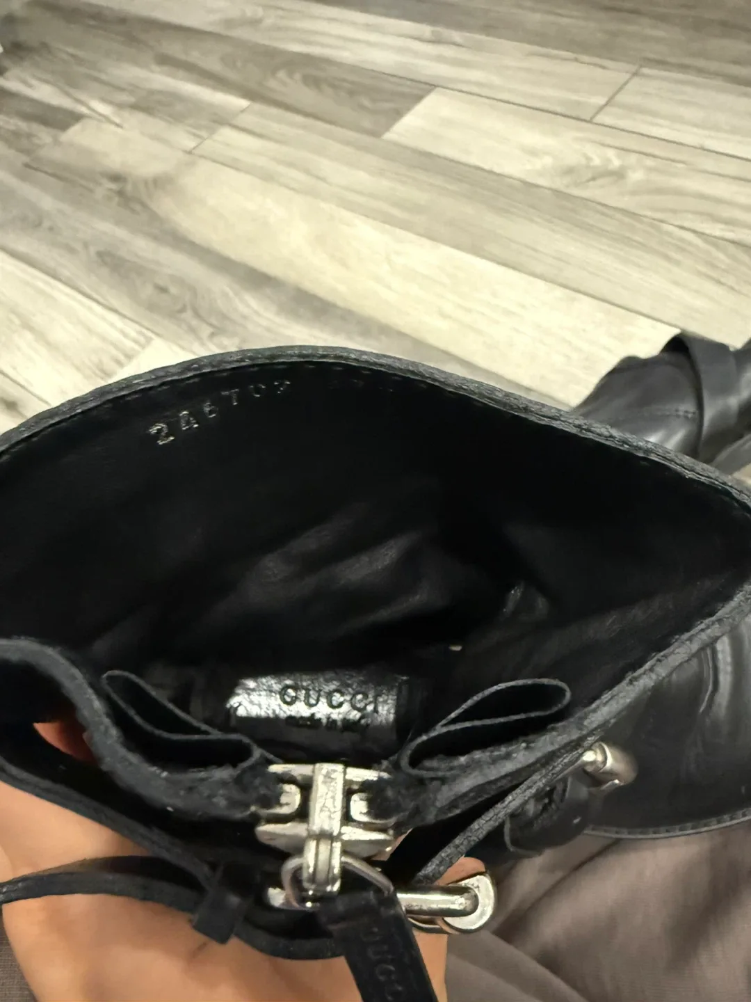 Gucci Black Leather Biker Boots image indicator(5)