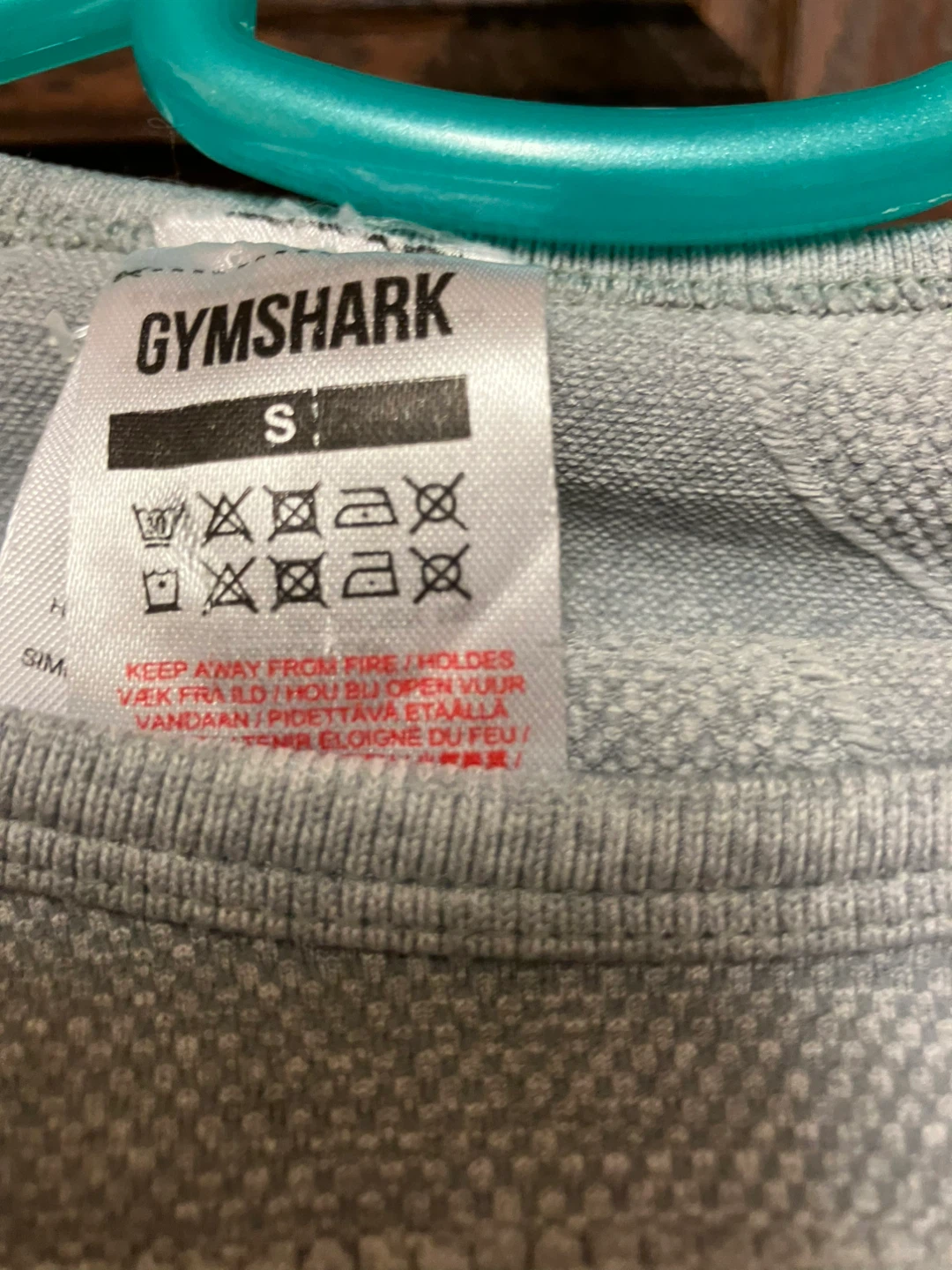 Gymshark Grey Cropped Long Sleeve Top - Size Small - photo 4