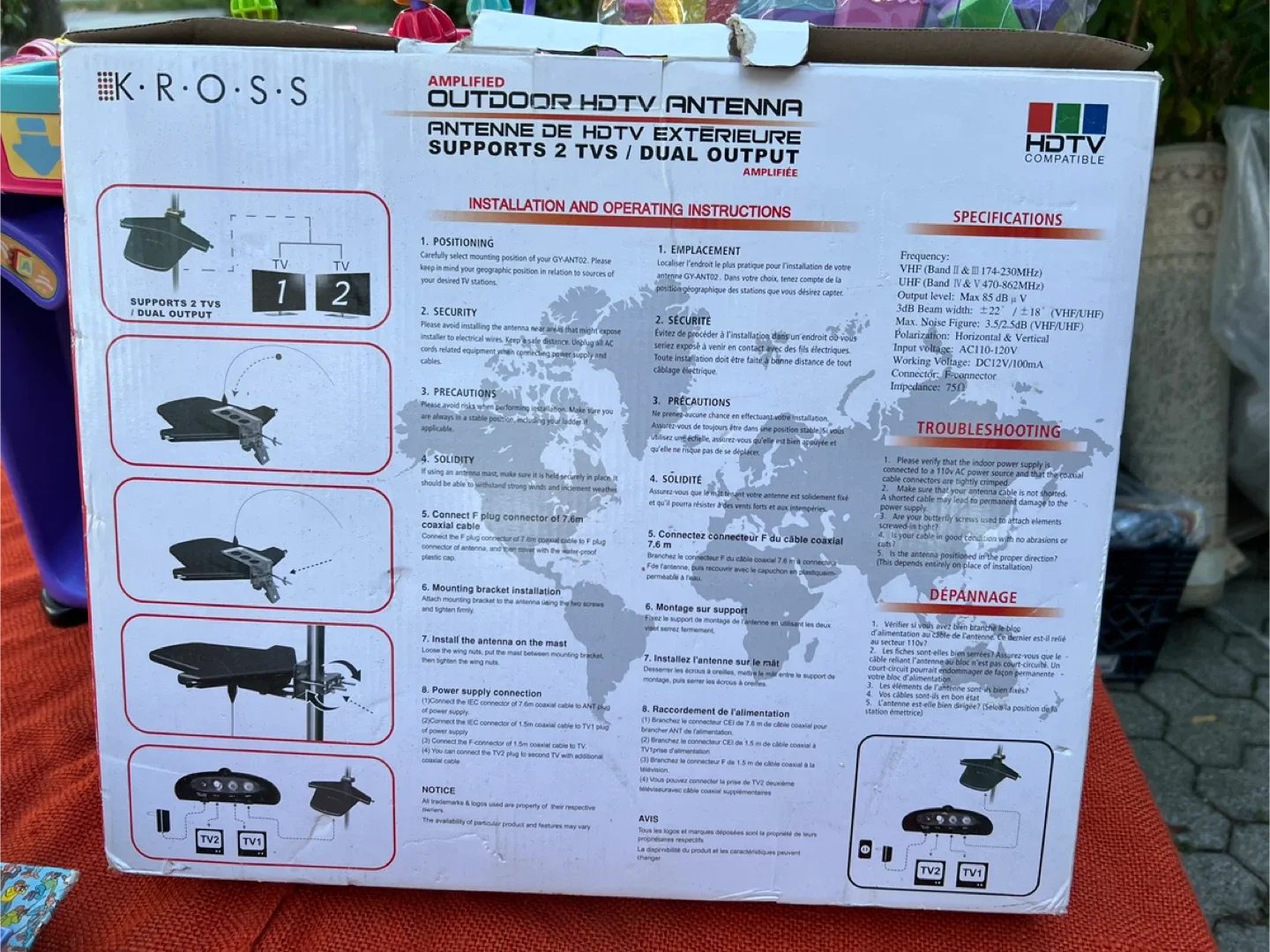 Kross Amplified Outdoor HDTV Antenna GY-ANT02 image indicator(2)