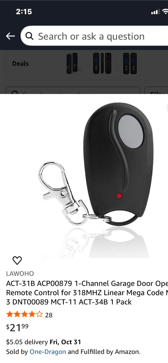 Brand New) Garage Door Opener Remote - NEW