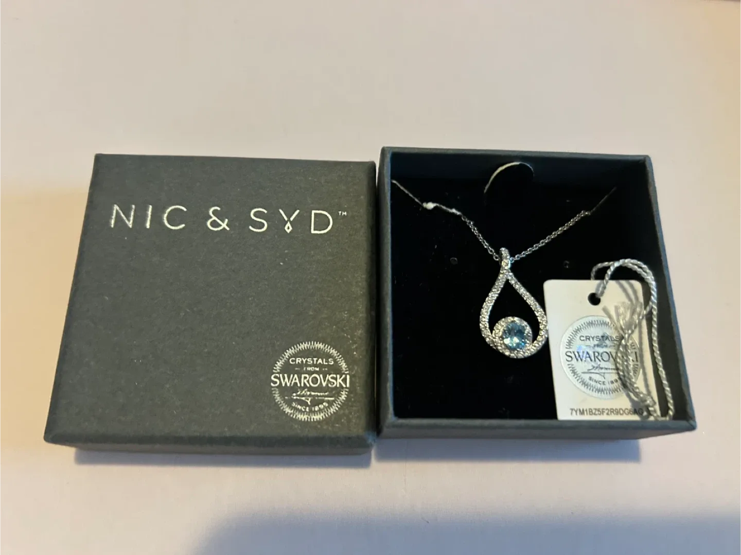 NIC & SYD Swarovski Crystal Teardrop Necklace thumbnail