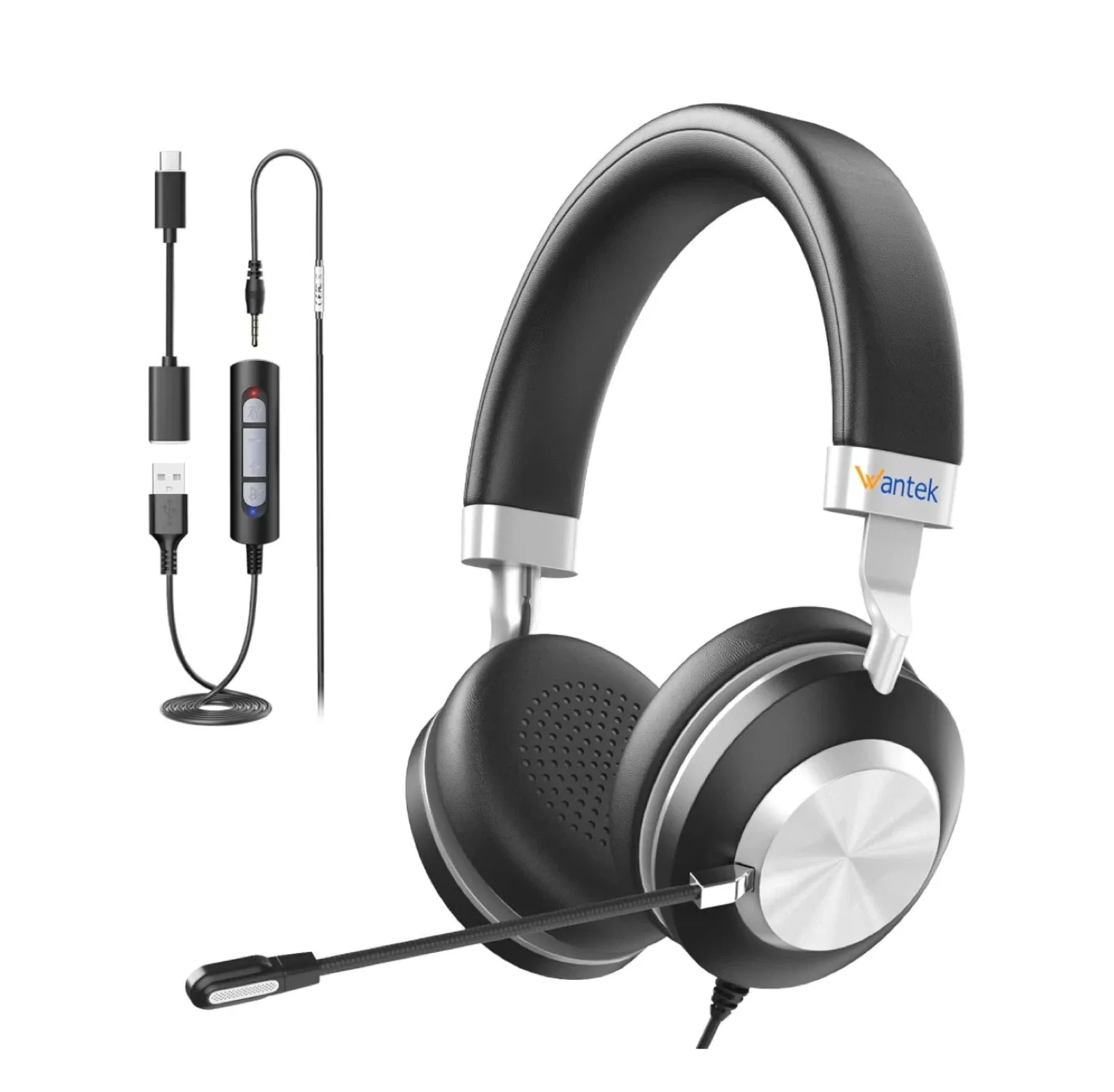 Wantek Computer Headset with Microphone WK882M image indicator(9)