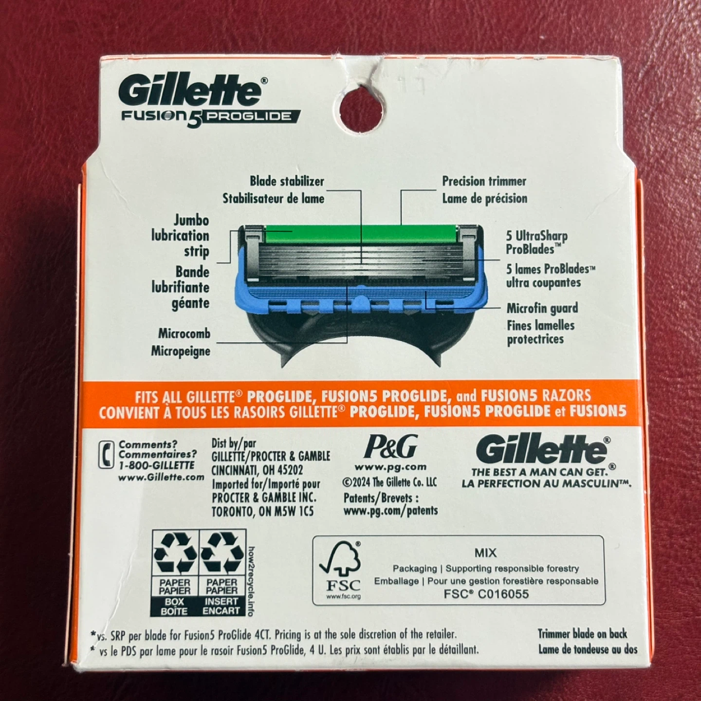 Gillette Fusion5 ProGlide Razor Cartridges - 12 Pack - photo 2
