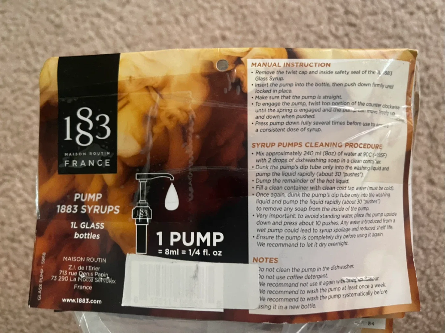 1883 Maison Routin Syrup Pump - New image indicator(2)