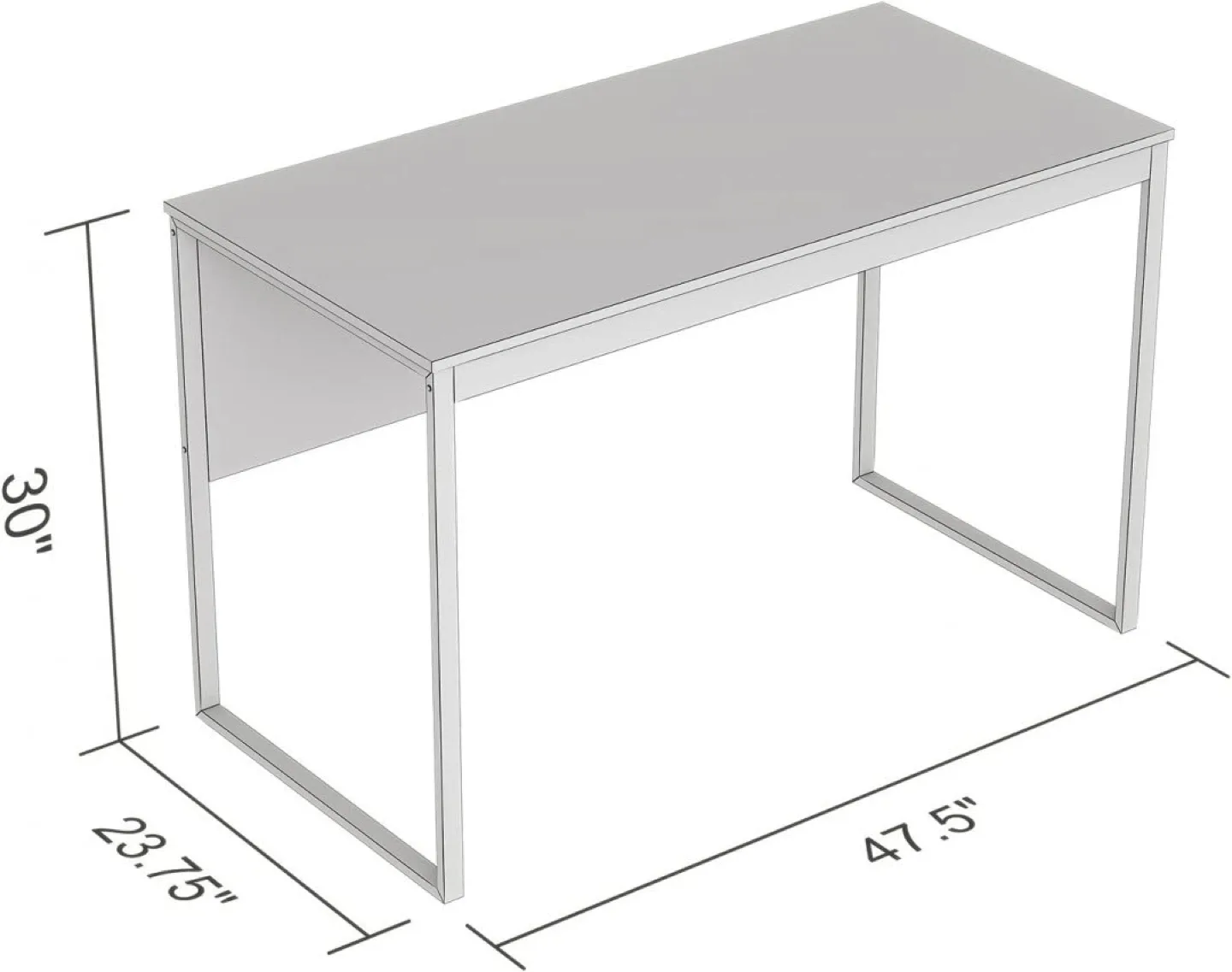 Computer Desk - Dark Taupe/Black Safdie & Co. 47" image indicator(3)