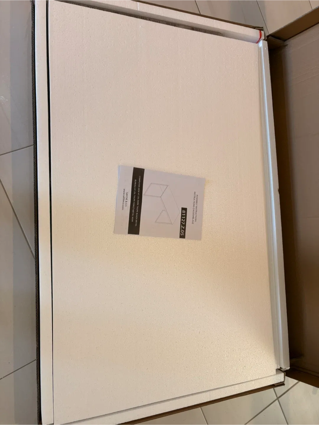 Computer Desk - Dark Taupe/Black Safdie & Co. 47" image indicator(5)